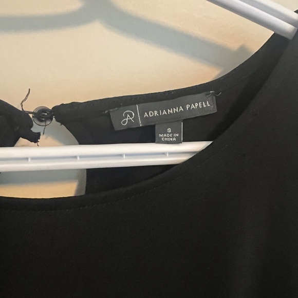 Black accordion sleeve blouse , - Picture 3 of 3